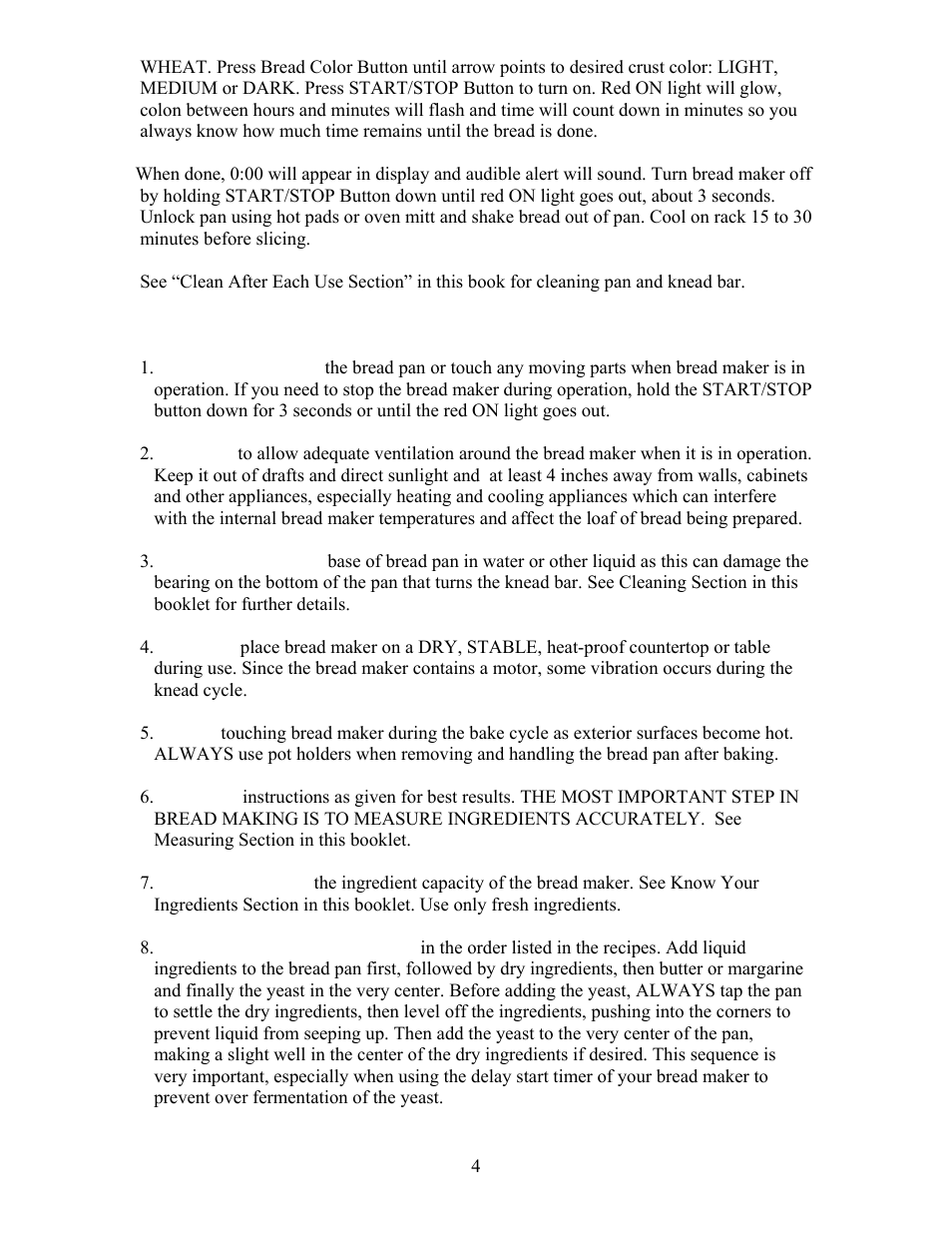 West Bend L4805 User Manual | Page 4 / 53