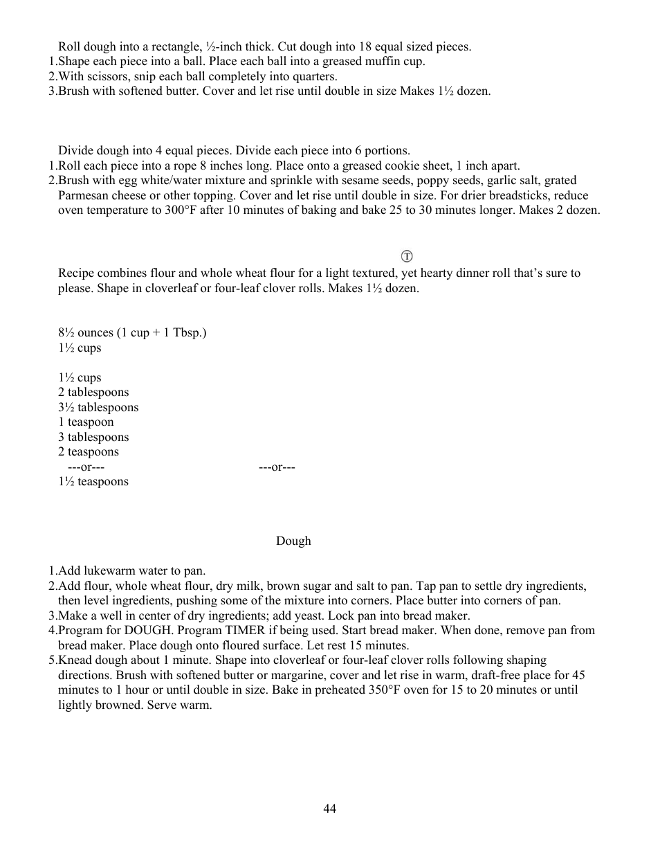 West Bend L4805 User Manual | Page 44 / 53
