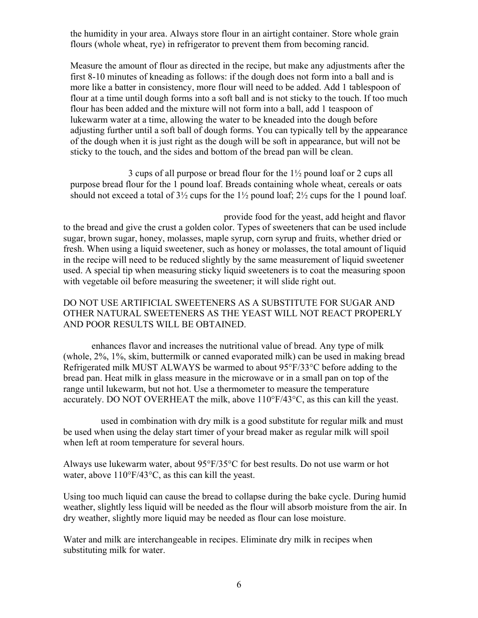 West Bend L4805 User Manual | Page 6 / 53