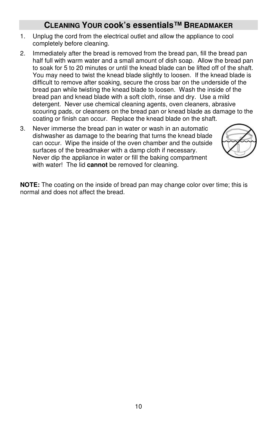 Cook’s essentials | West Bend cook's essentials L5815 User Manual | Page 10 / 24