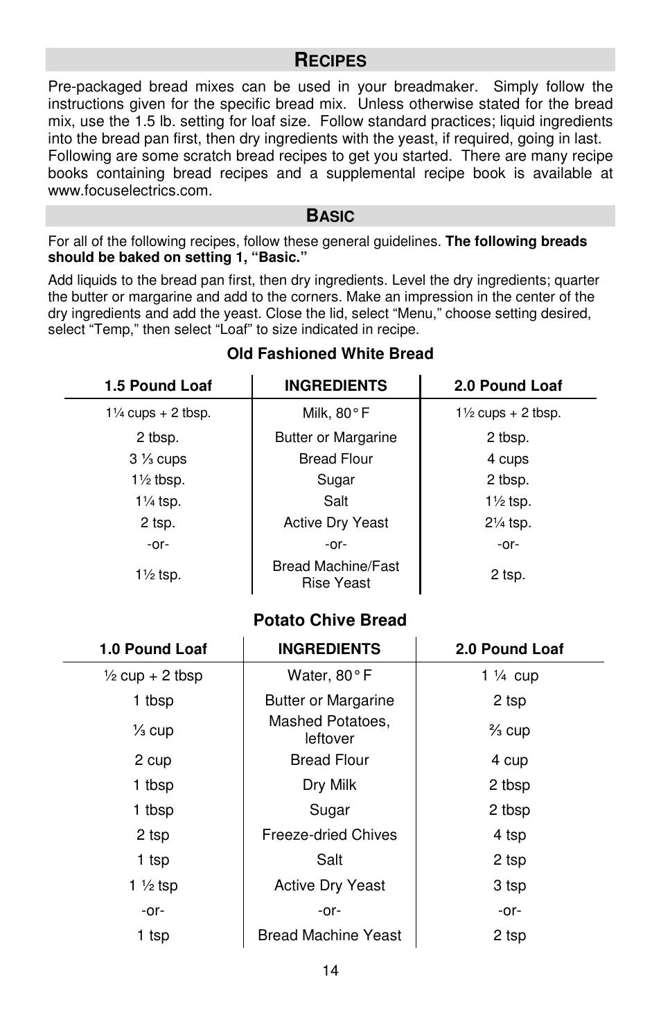 West Bend cook's essentials L5815 User Manual | Page 14 / 24
