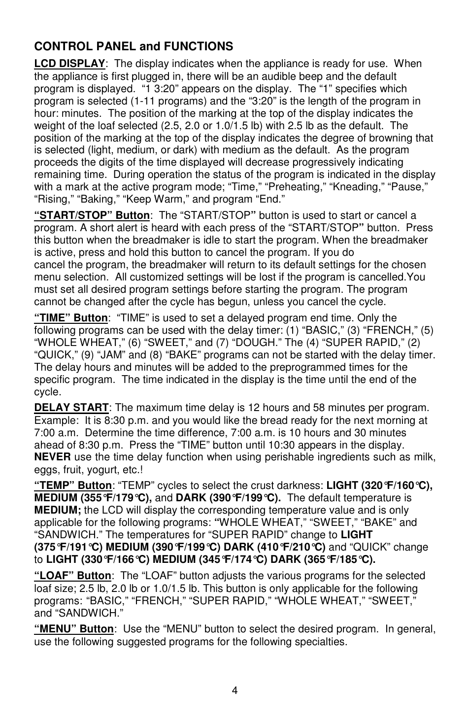 West Bend cook's essentials L5815 User Manual | Page 4 / 24
