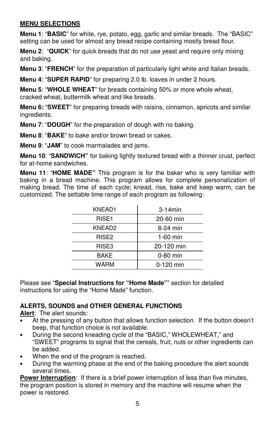 West Bend cook's essentials L5815 User Manual | Page 5 / 24