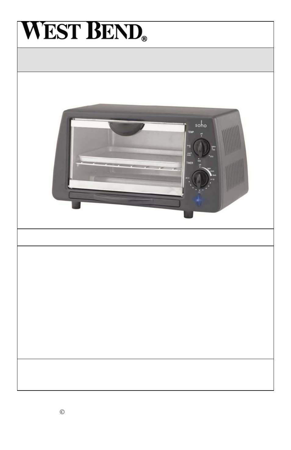 Horno tostador soho | West Bend Soho SHTO100 User Manual | Page 17 / 24