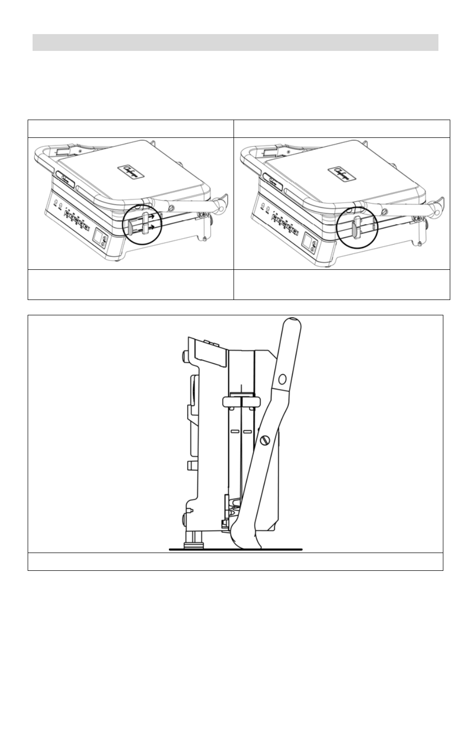 Storage, Storage clip open, Storage clip closed | Slide the clip until it latches | West Bend Versagrill PRGR1000 User Manual | Page 10 / 36