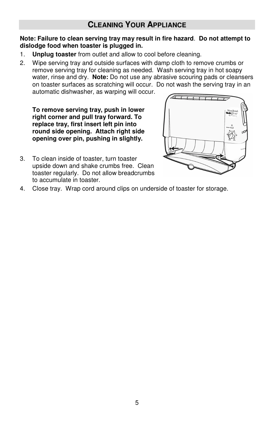 West Bend 643-050 User Manual | Page 5 / 20