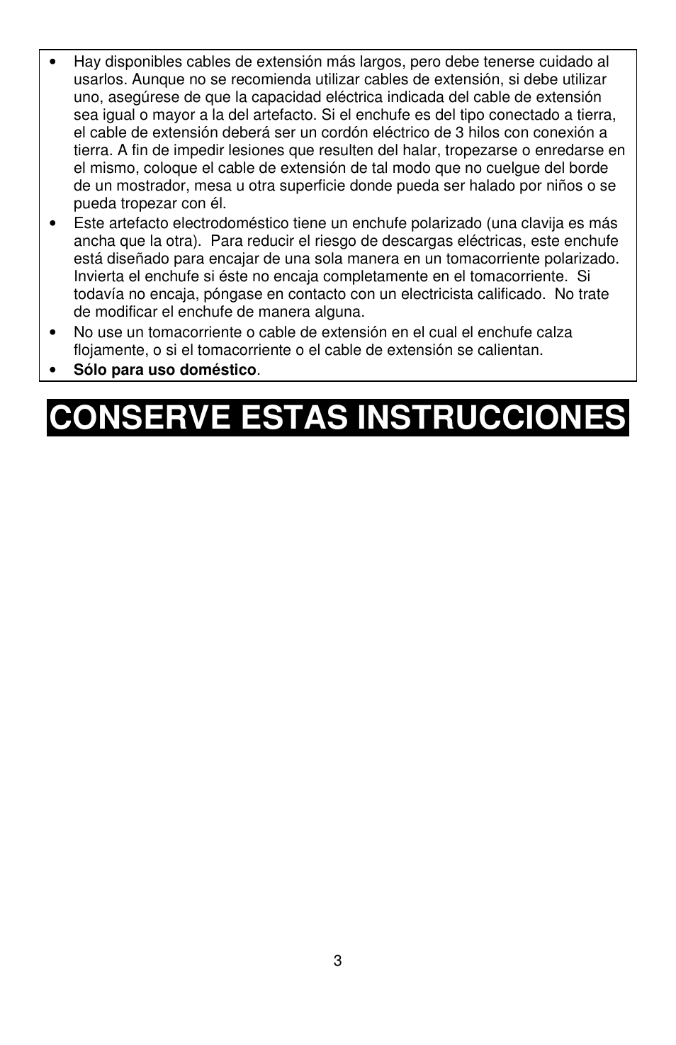 Conserve estas instrucciones | West Bend 76225 User Manual | Page 19 / 24