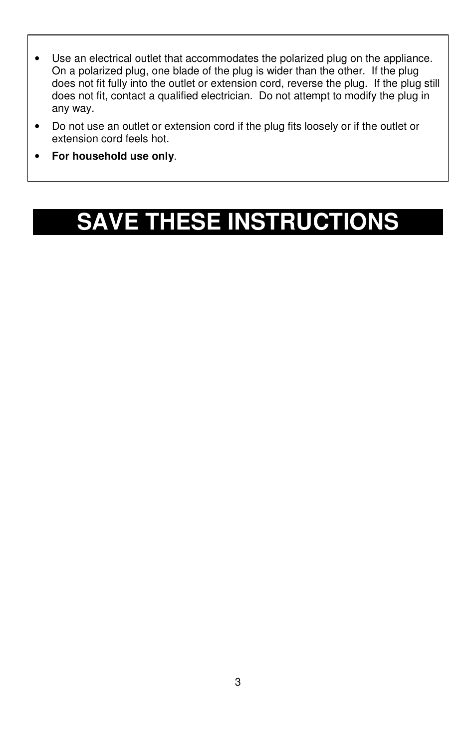 Save these instructions | West Bend 76225 User Manual | Page 3 / 24