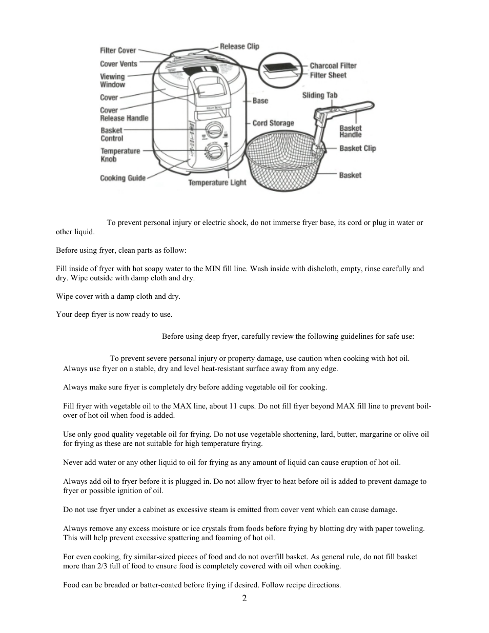 Clean before using | West Bend L5263 User Manual | Page 2 / 7