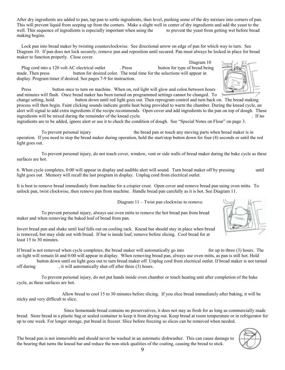 West Bend L5231 User Manual | Page 9 / 21