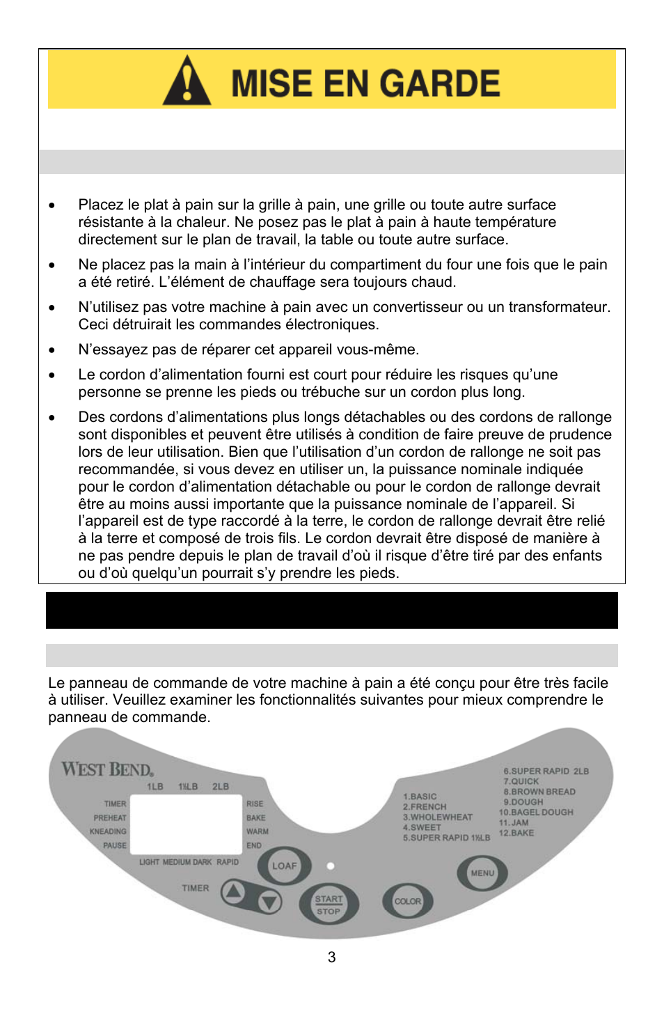 Mieux connaître votre machine à pain, Conservez ces consignes | West Bend L5689A User Manual | Page 23 / 60