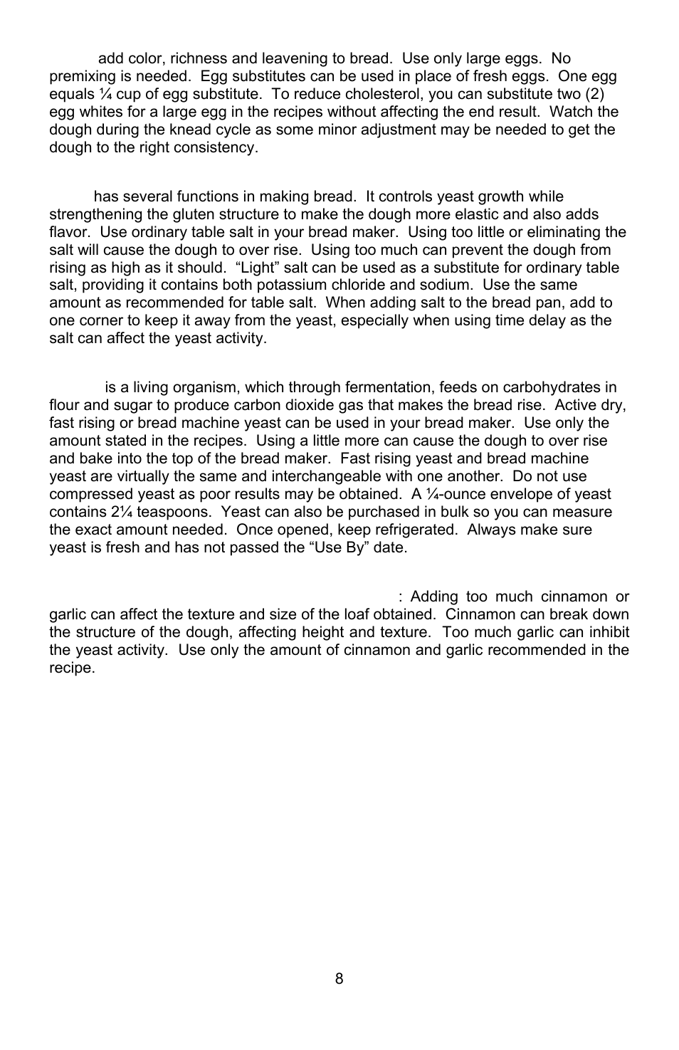 West Bend L5689A User Manual | Page 8 / 60