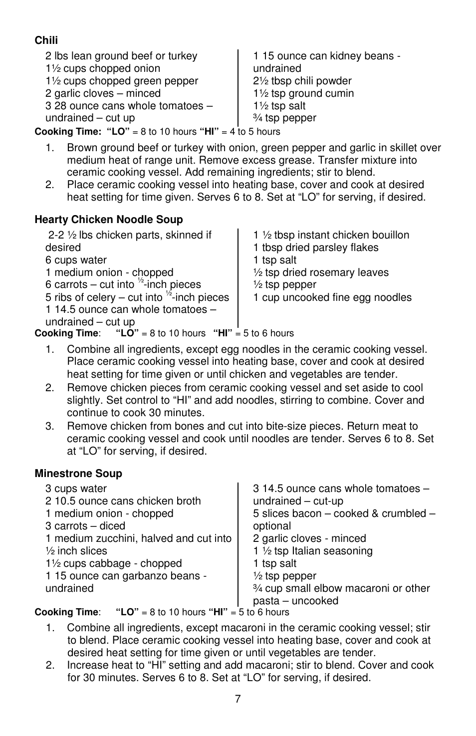 West Bend Crockery 84306 User Manual | Page 7 / 28