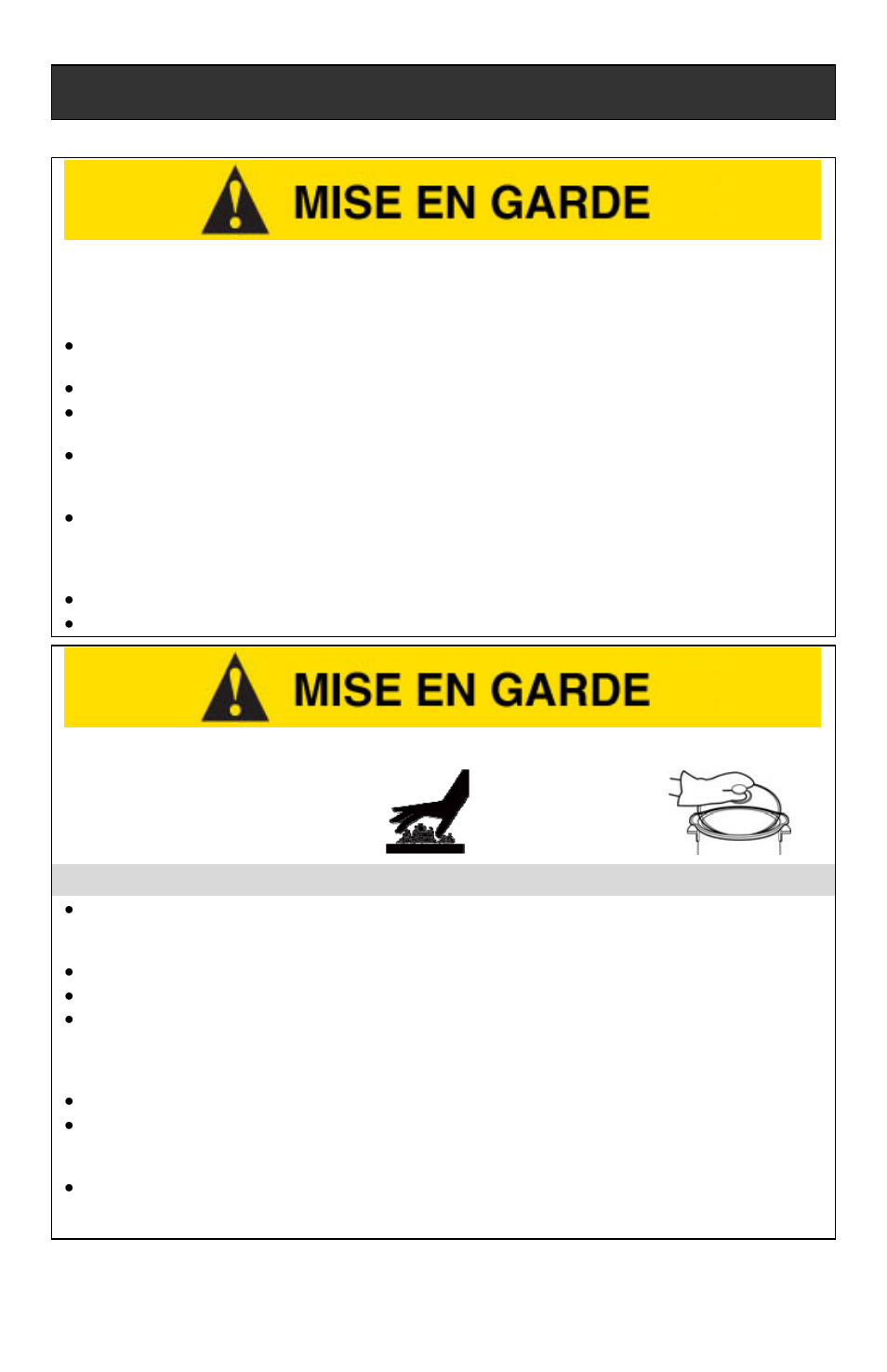 Précaucions liées à la chaleur, Mises en garde importantes | West Bend 5 6 Quart CrockeryTM Cooker User Manual | Page 14 / 36