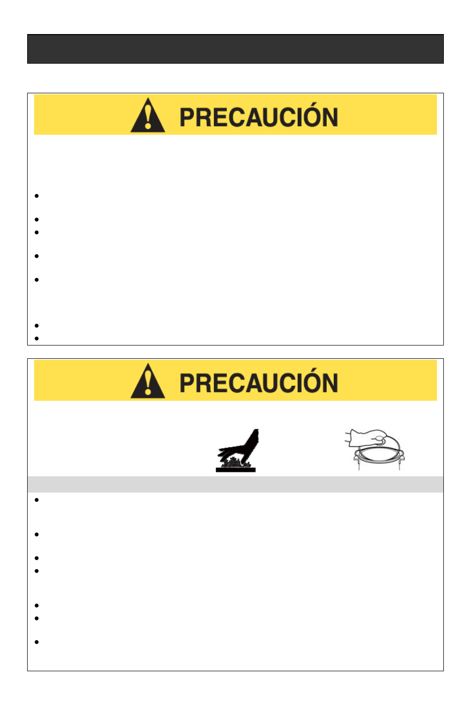 Precauciones relativas al calor, Precauciones importantes | West Bend 5 6 Quart CrockeryTM Cooker User Manual | Page 26 / 36
