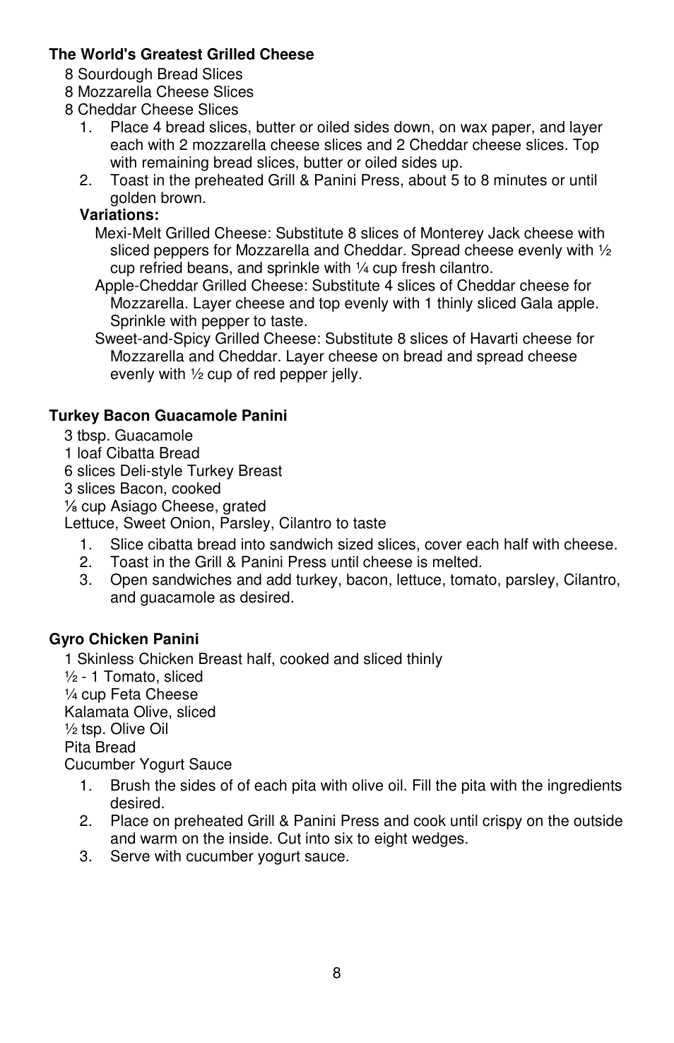 West Bend L5789 User Manual | Page 8 / 36
