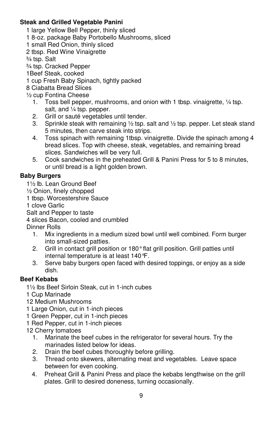 West Bend L5789 User Manual | Page 9 / 36