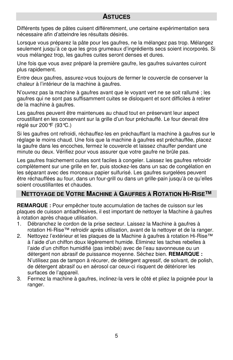West Bend HI-RISE 6200 User Manual | Page 14 / 28