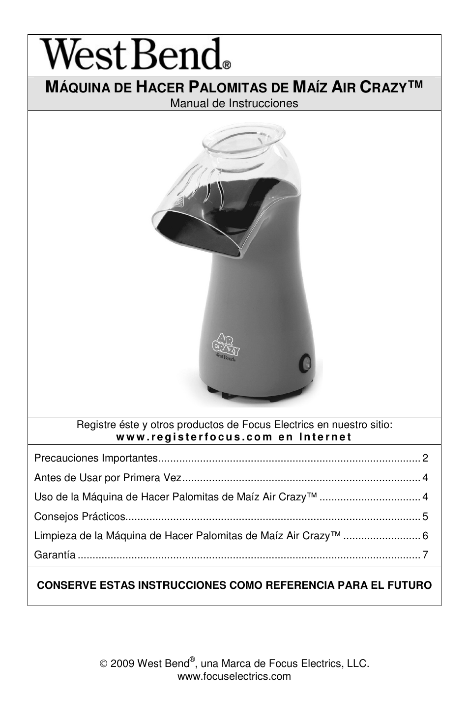 West Bend Air Crazy L5792B User Manual | Page 14 / 20