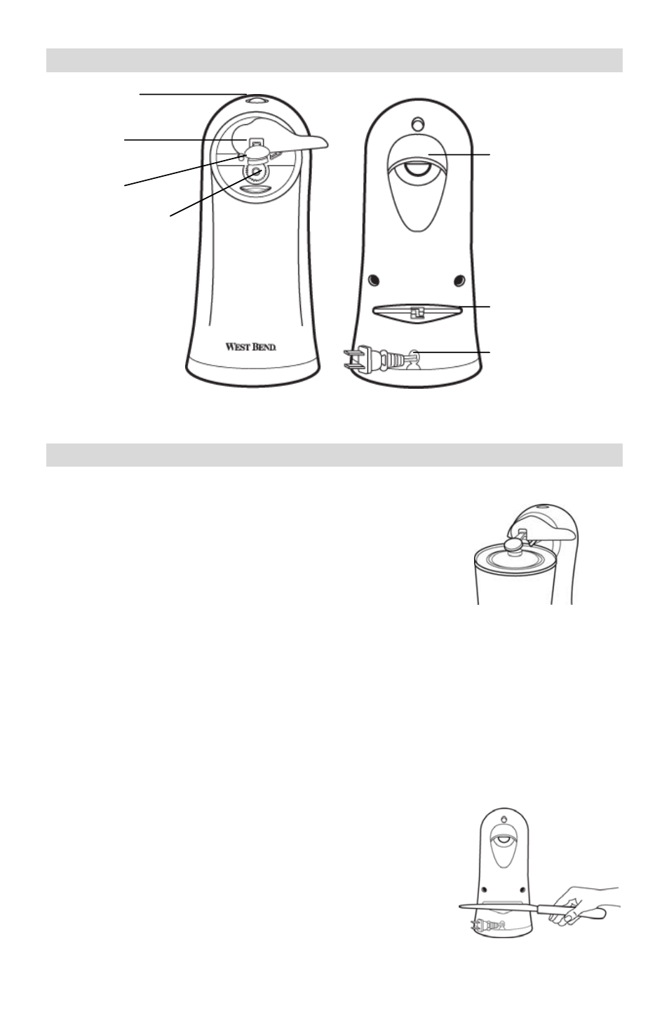 Conozca su abrelatas, Uso del abrelatas | West Bend 77201 User Manual | Page 16 / 20