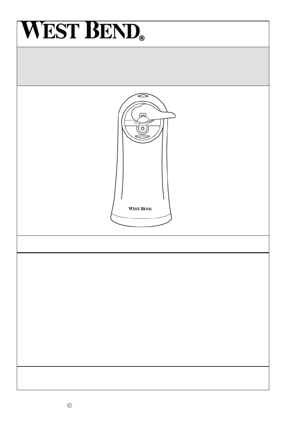 Ouvre-boîte électrique ultra- solide | West Bend 77201 User Manual | Page 7 / 20