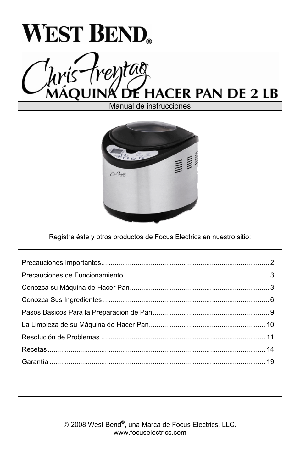 West Bend Chris Freytag 41200CF User Manual | Page 41 / 60