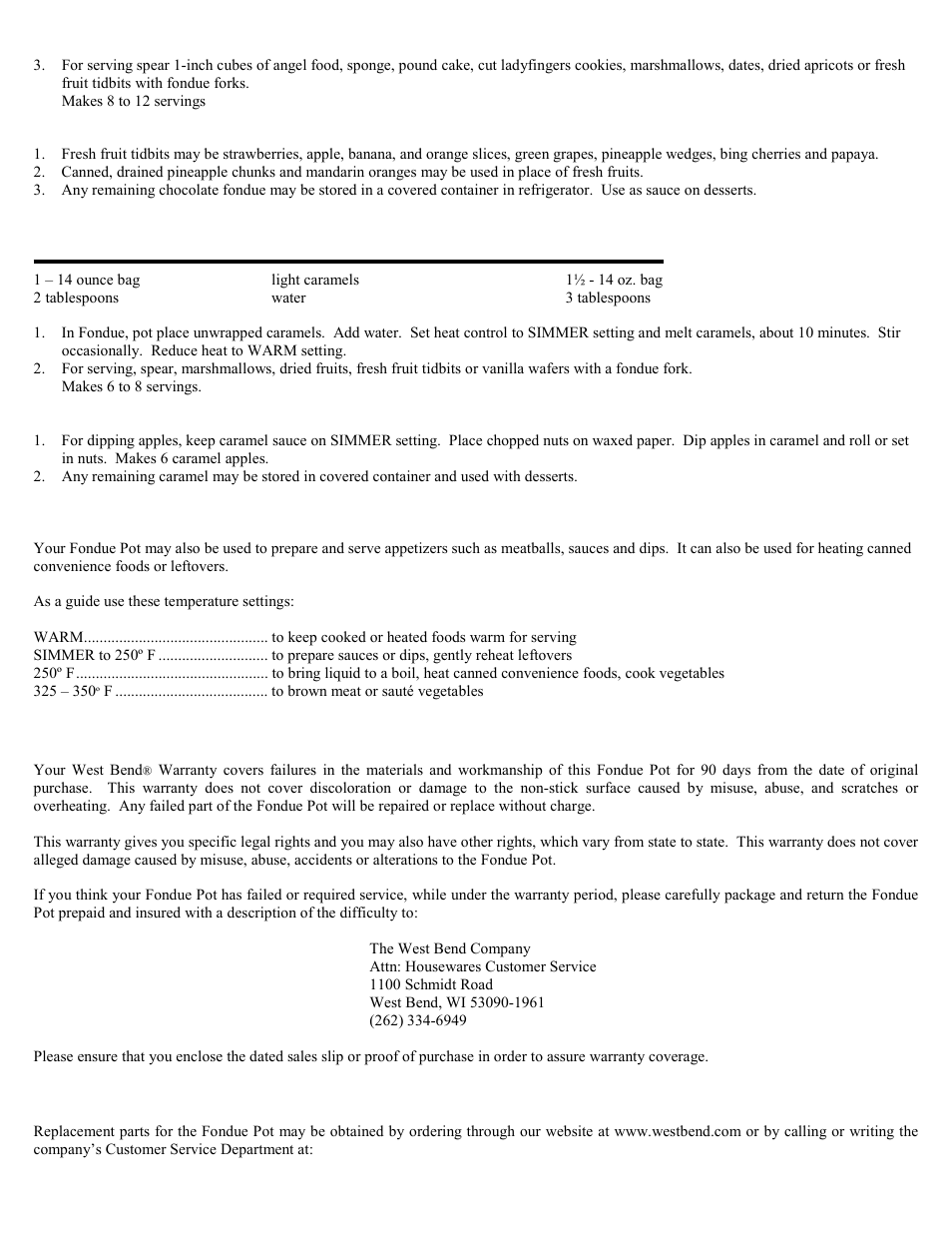 West Bend 88999 User Manual | Page 7 / 8