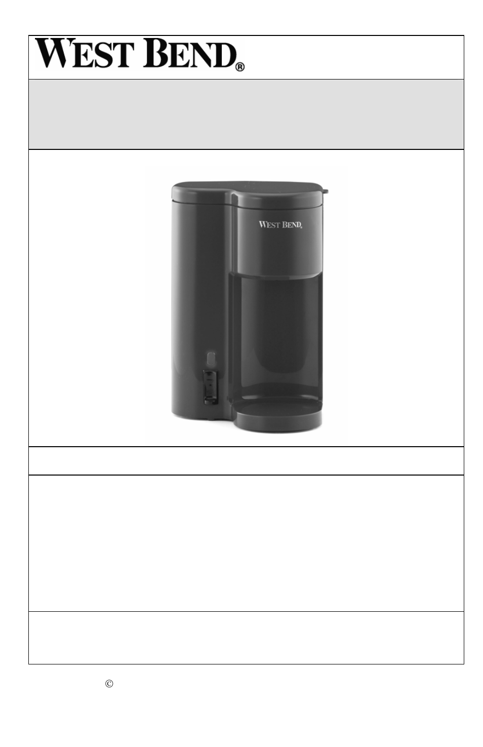 Dispensador de café y agua prepara una taza | West Bend 56202 User Manual | Page 17 / 24