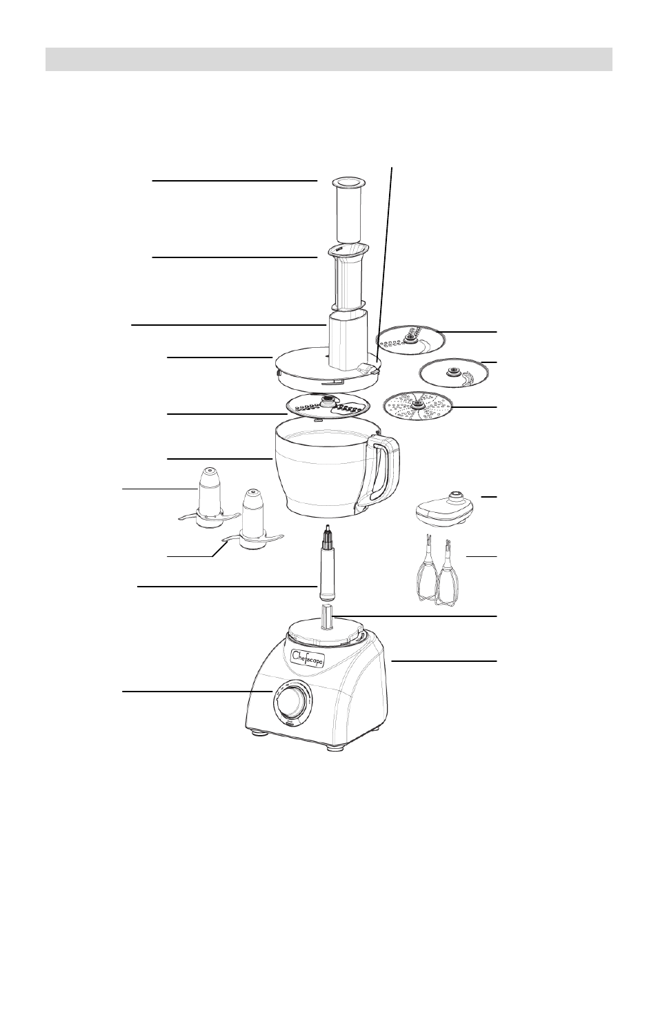 Assembling your food processor | West Bend Chefscape L5747 User Manual | Page 4 / 32