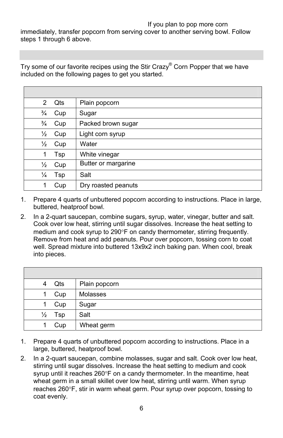 Recipes | West Bend STIR CRAZY L5557B User Manual | Page 6 / 24