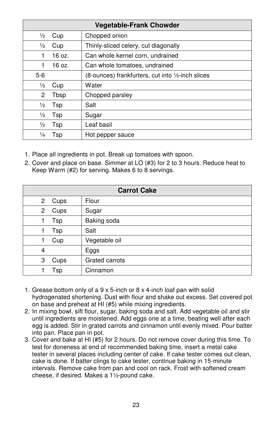 West Bend Cookers User Manual | Page 23 / 72