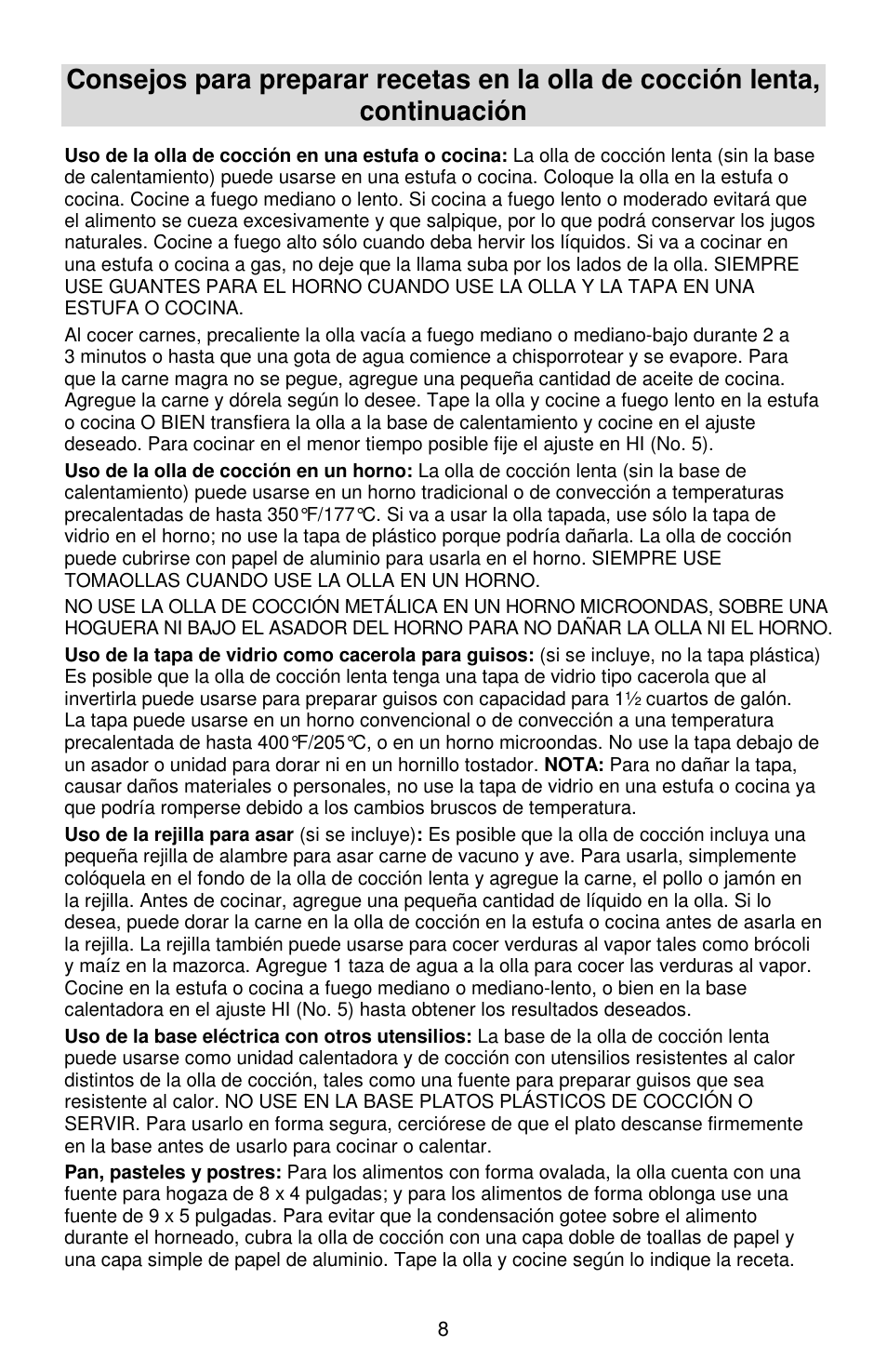 West Bend Cookers User Manual | Page 56 / 72