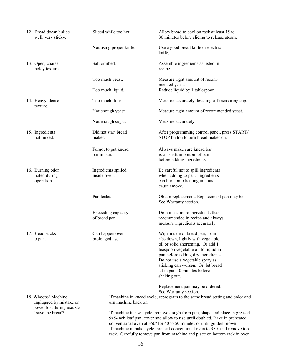 West Bend L4978 User Manual | Page 16 / 23
