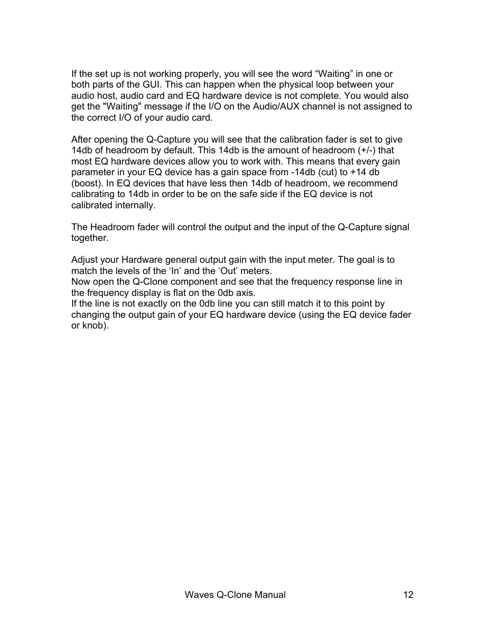 Waves EQ Sampling System Q-Clone User Manual | Page 12 / 34