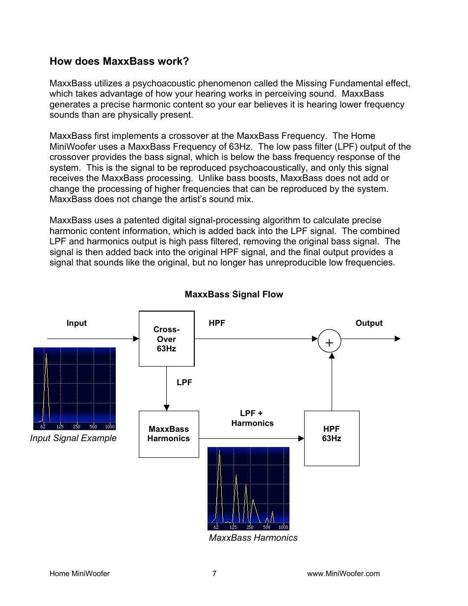 How does maxxbass work | Waves MiniWoofer User Manual | Page 7 / 9