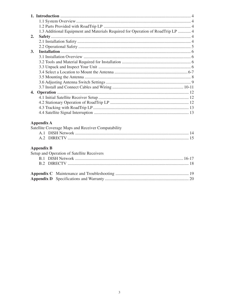 Winegard LP-1000 User Manual | Page 3 / 20