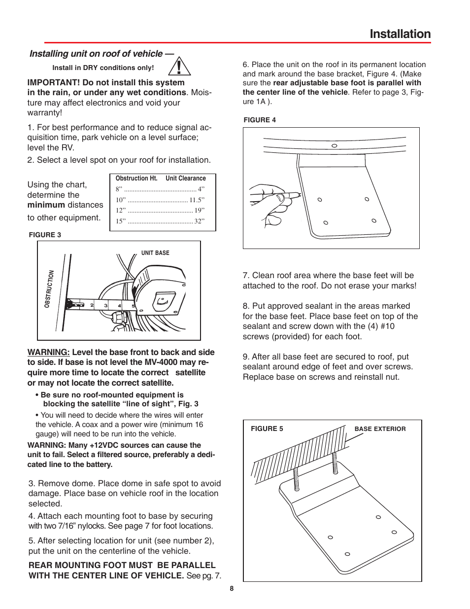 Installation | Winegard MV-4000 User Manual | Page 8 / 12