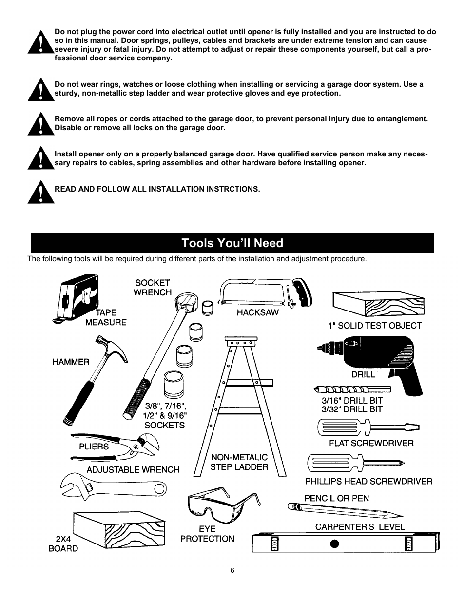 Tools you’ll need | Wayne 3018 User Manual | Page 6 / 40