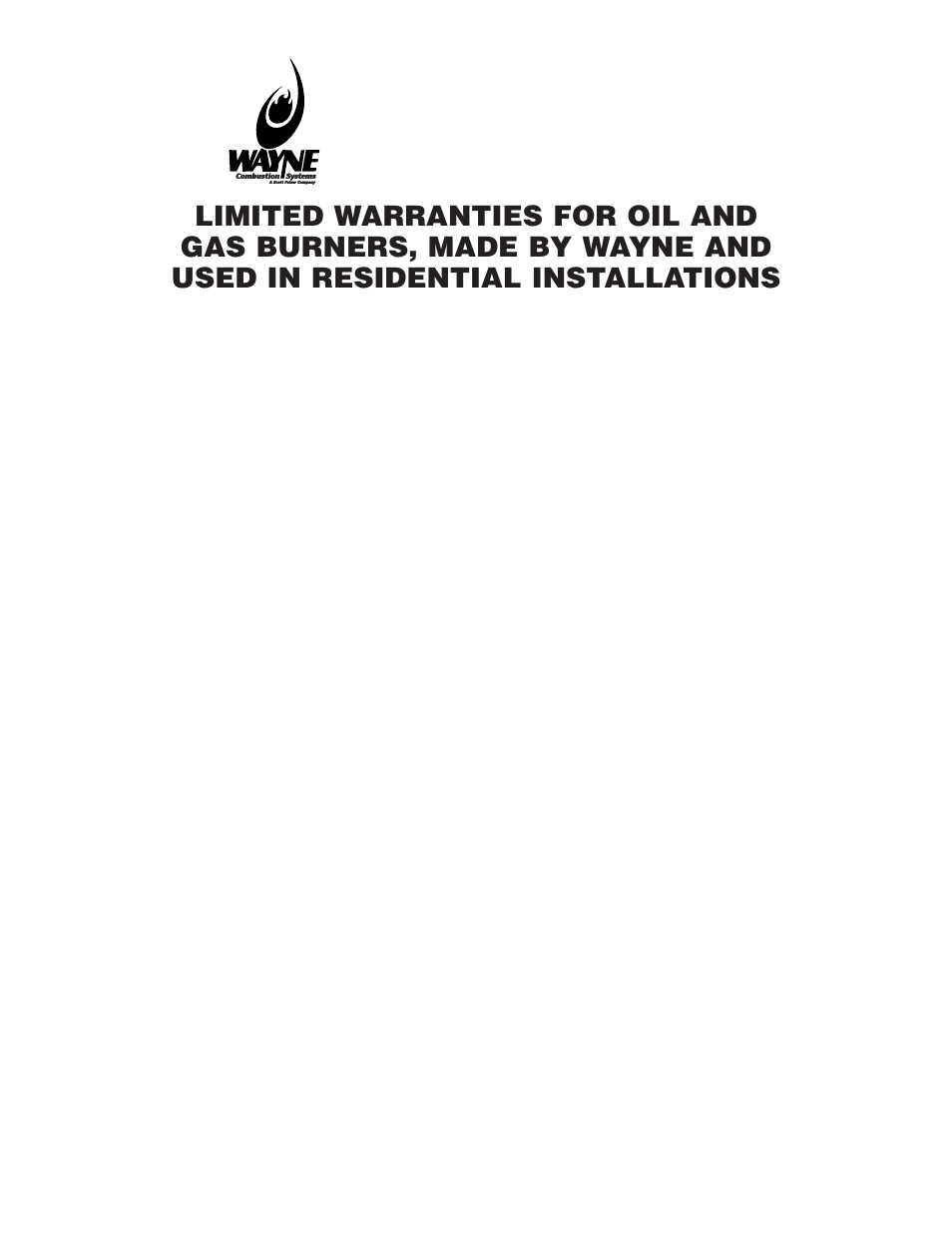 Wayne combustion systems | Wayne P250AF User Manual | Page 25 / 25
