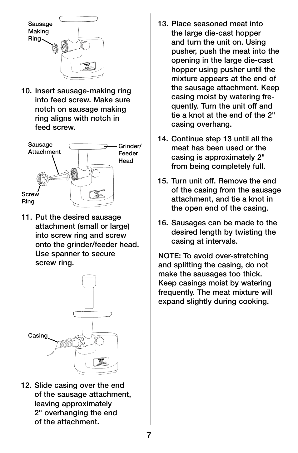 Waring Pro MG855 User Manual | Page 7 / 12