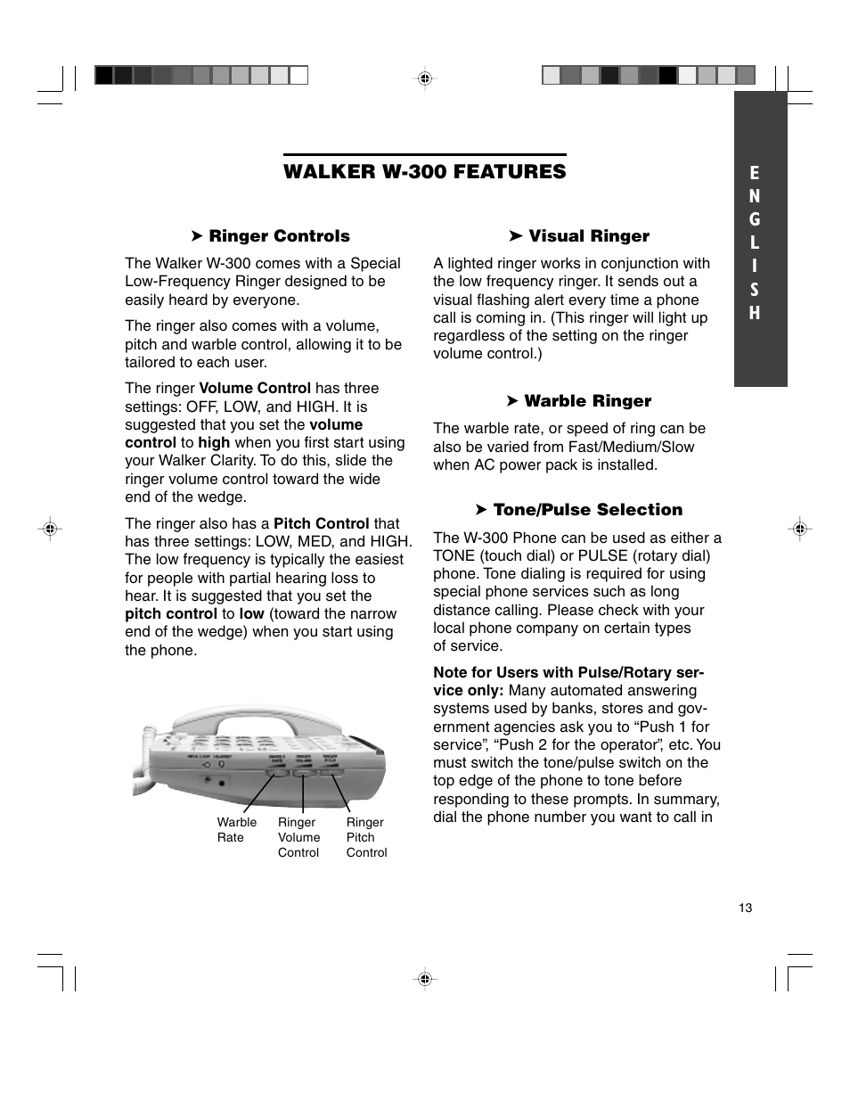 Walker W-300 User Manual | Page 13 / 80