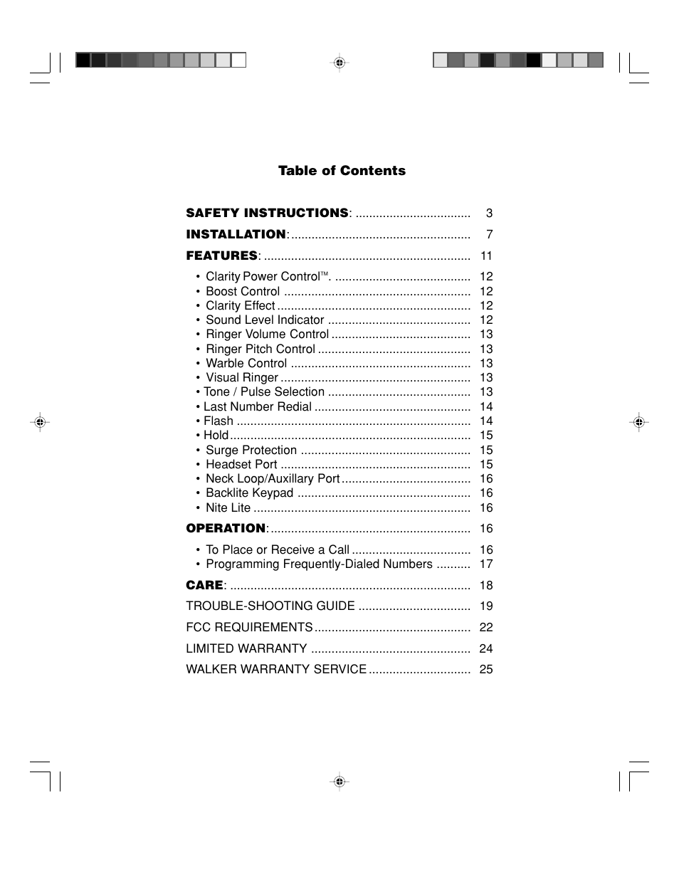 Walker W-300 User Manual | Page 2 / 80
