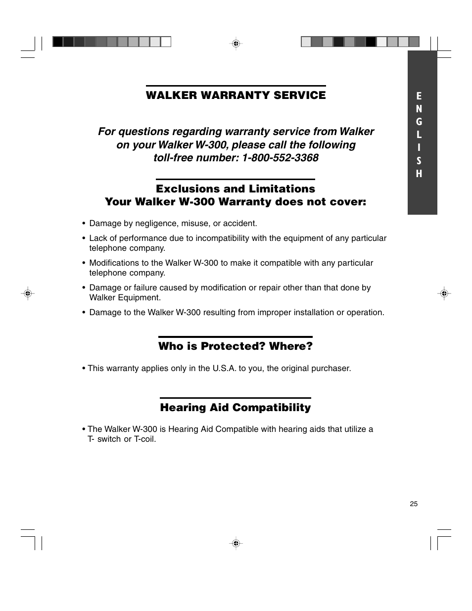 Walker W-300 User Manual | Page 25 / 80