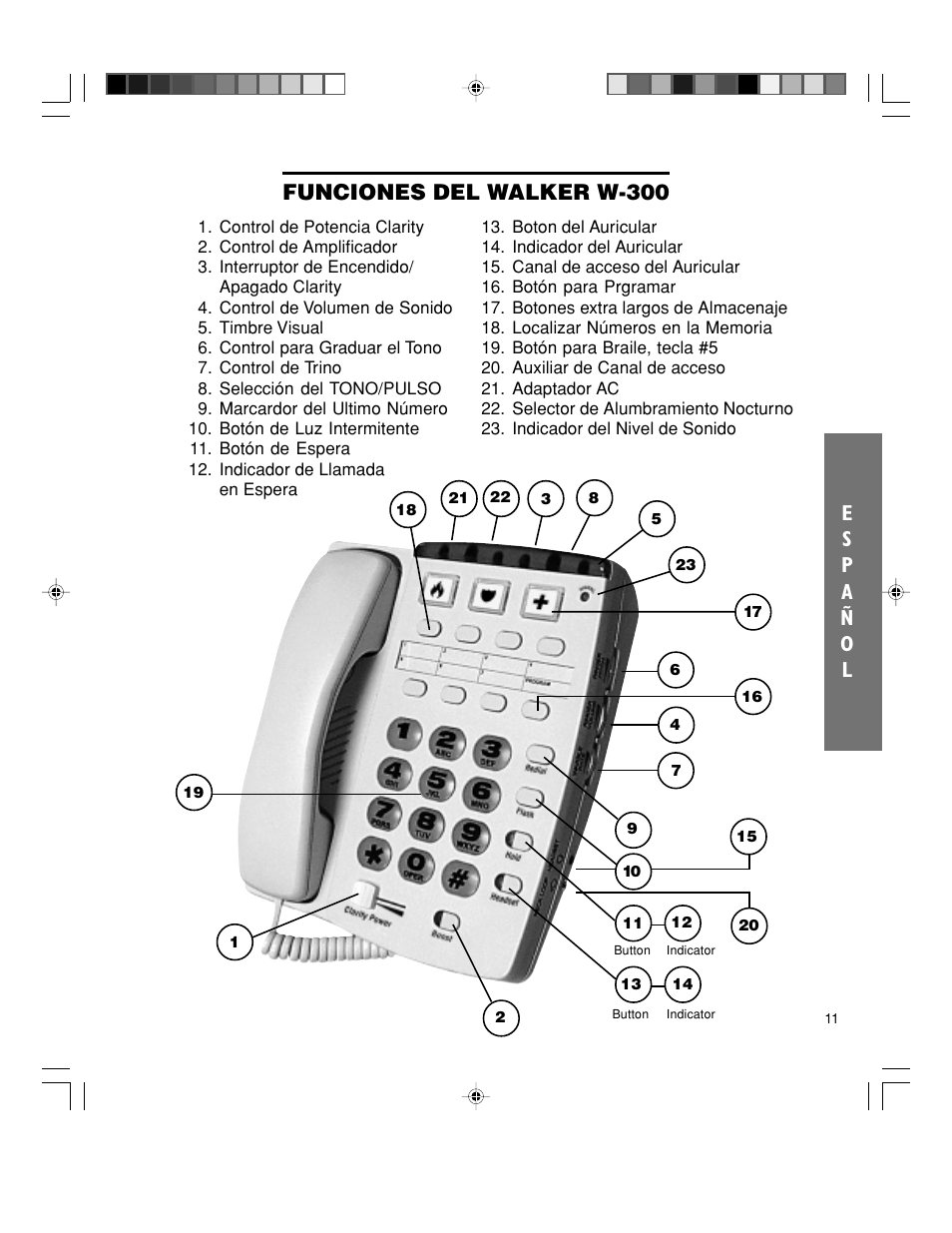 Funciones del walker w-300 | Walker W-300 User Manual | Page 37 / 80
