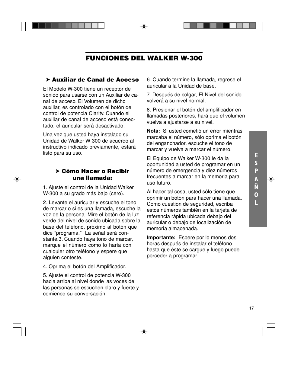 Walker W-300 User Manual | Page 43 / 80