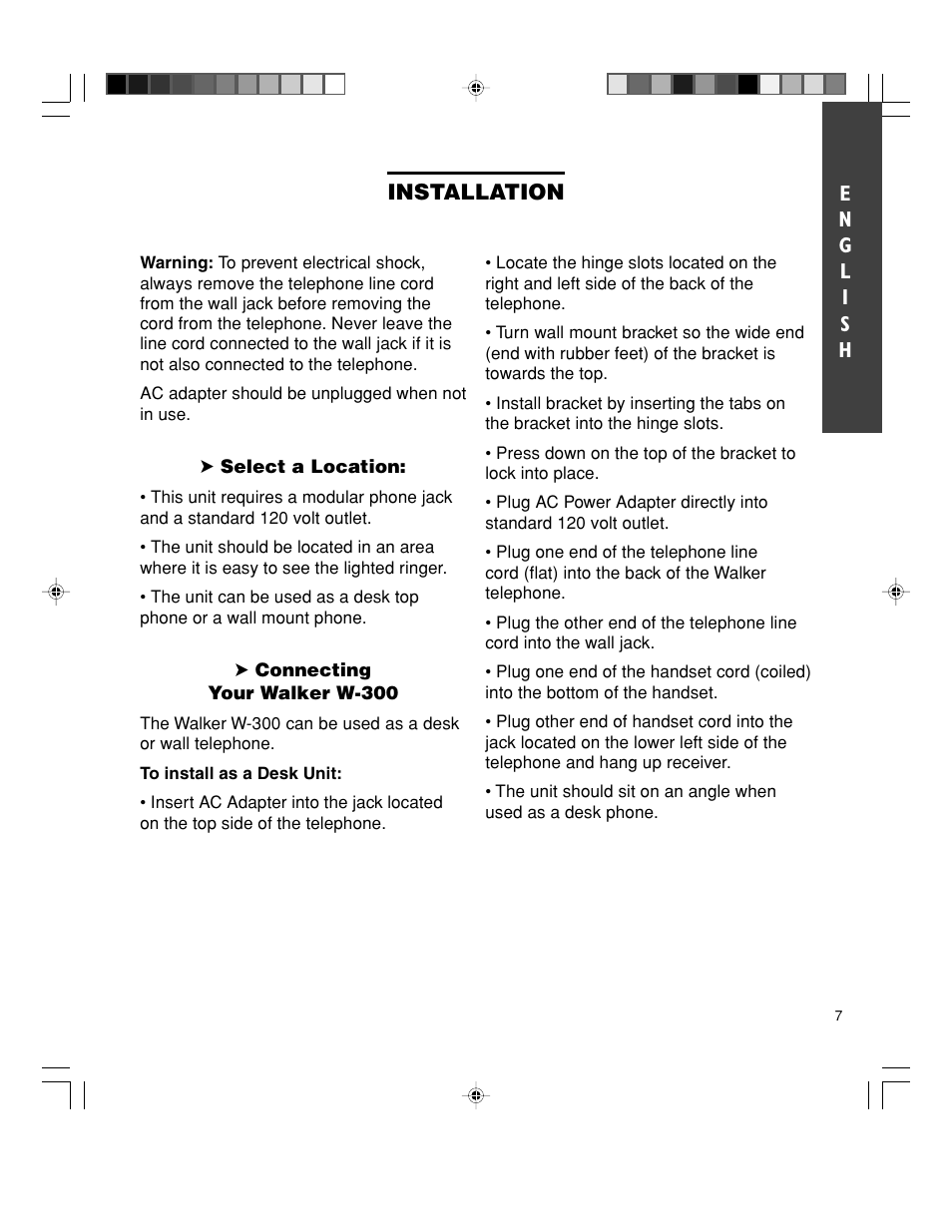 Walker W-300 User Manual | Page 7 / 80