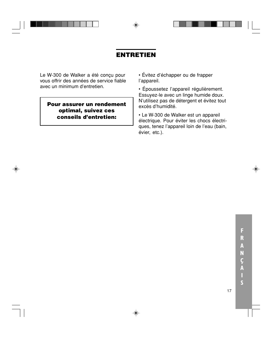 Walker W-300 User Manual | Page 71 / 80
