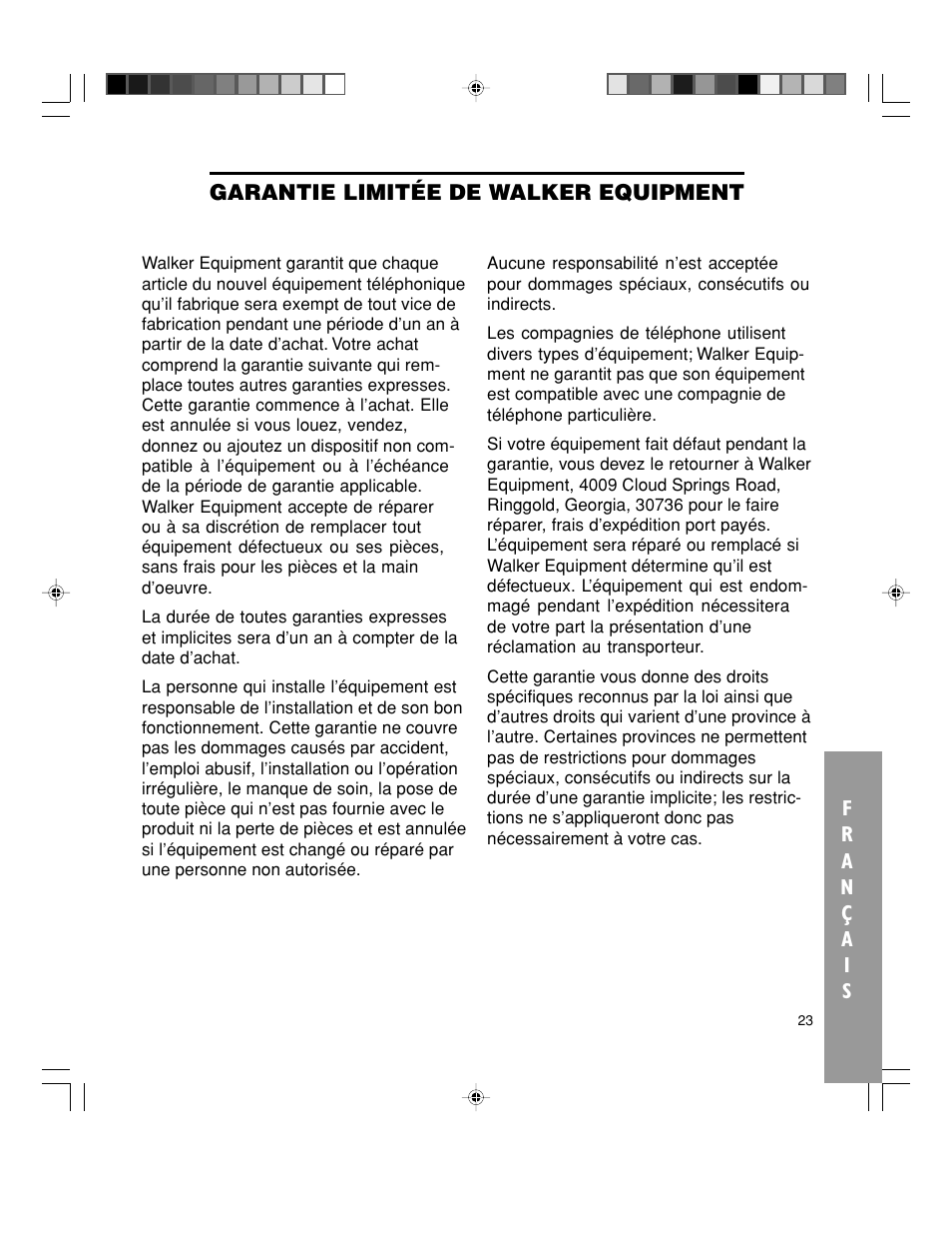 Walker W-300 User Manual | Page 77 / 80