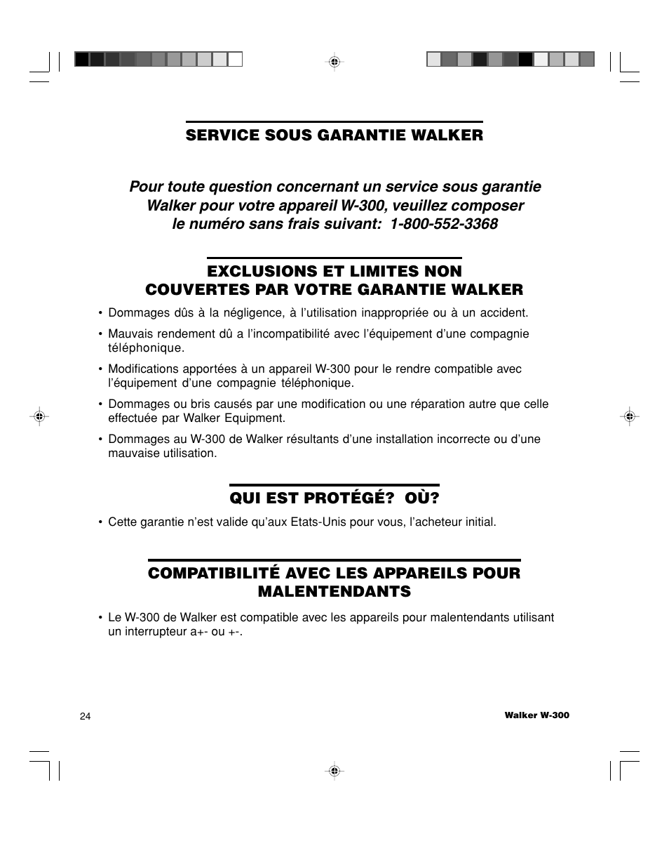 Walker W-300 User Manual | Page 78 / 80