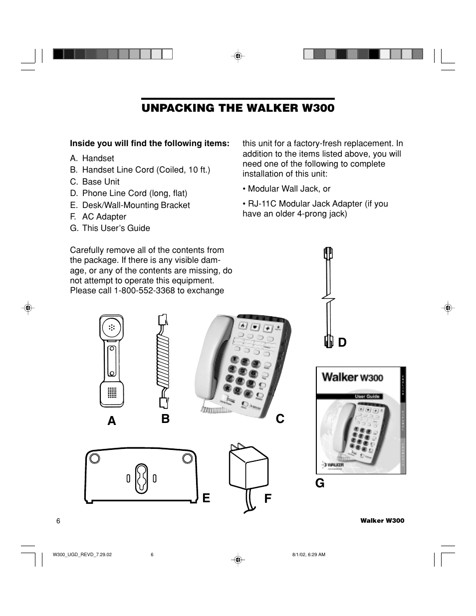 Walker W300 User Manual | Page 6 / 80